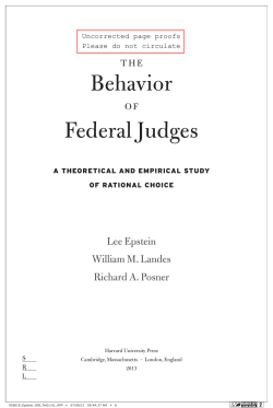 Behavior Federal Judges