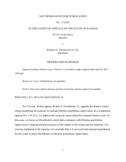 Kansas Court of Appeals - State of Kansas v. Dwerlkotte, Jr.