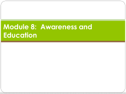Module 8: Awareness and Education