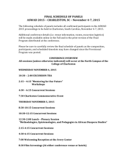 FINAL SCHEDULE OF PANELS ASWAD 2015