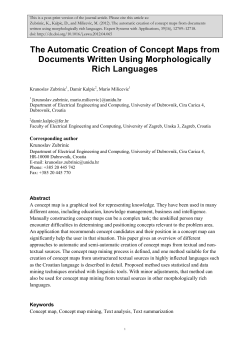 Automatic creation of a concept map