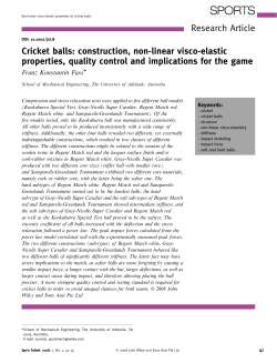 Cricket balls: construction, non-linear visco-elastic - CORE