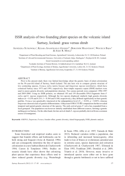 ISSR analysis of two founding plant species on the volcanic island