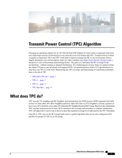 Transmit Power Control (TPC) Algorithm