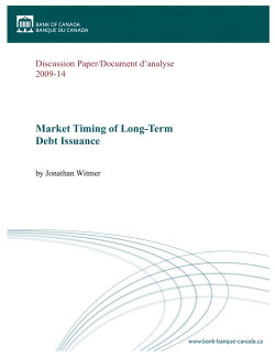 Market Timing of Long-Term Debt Issuance