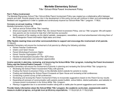Parent Involvement Policy - Marlette Community Schools