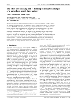 The effect of p-stacking and H-bonding on ionization energies of a