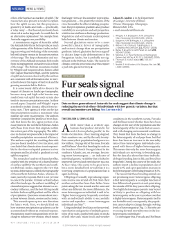 Fur seals signal their own decline