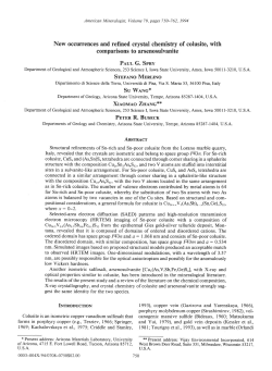 New occurrences and refined crystal chemistry of colusite, with