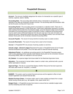PeopleSoft Glossary A B
