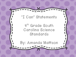 4th ICanStatementsScience