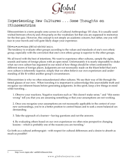 Ethnocentrism - Global Sojourns