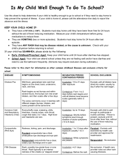 Is My Child Well Enough To Go To School?