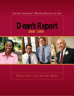 Law DeansReport_final09 - AIM @ IU Home