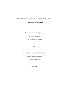 The Embodiment of Trauma in Science Fiction Film