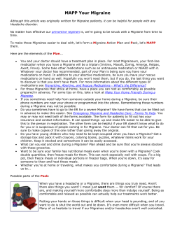 MAPP Your Migraine - americanmigrainefoundation.org