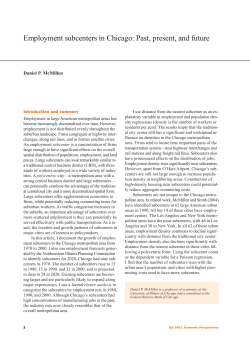 Employment subcenters in Chicago: Past, present, and future