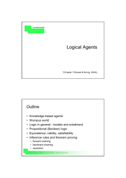 Logical Agents