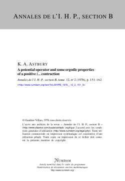 A potential operator and some ergodic properties of a positive l