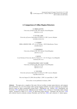 A Comparison of Affine Region Detectors