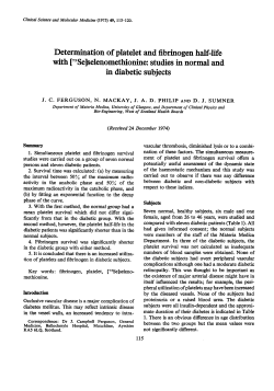 Determination of Platelet and Fibrinogen Half-Life