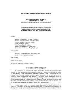 Inter-American Court of Human Rights Advisory Opinion OC-16-99