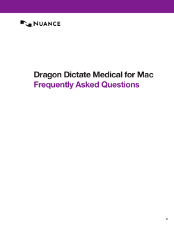 Dragon Dictate Medical for Mac Frequently