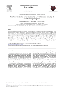 A Maturity Model for Assessing Industry 4.0 Readiness and Maturity