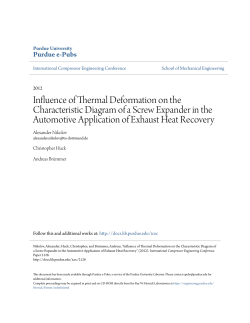 Influence of Thermal Deformation on the Characteristic Diagram of a
