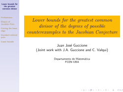 Lower bounds for the greatest common divisor of the degrees of