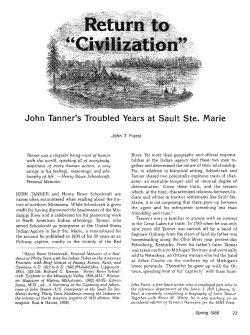 Return to "civilization" : John Tanner`s troubled years at Sault Ste