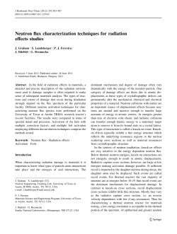 Neutron flux characterization techniques for radiation effects studies