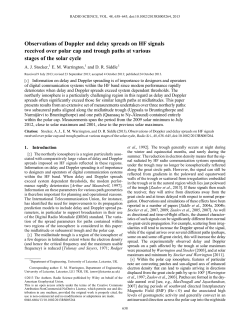 Observations of Doppler and delay spreads on HF signals received