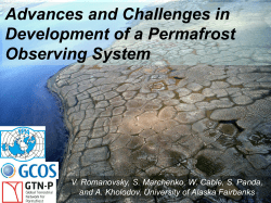 Advances and Challenges in Development of a Permafrost