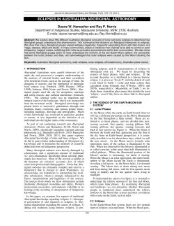 eclipses in australian aboriginal astronomy