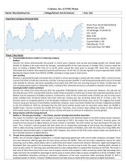 Coinstar, Inc. (CSTR) Memo