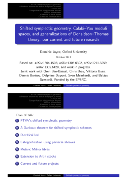 Shifted symplectic geometry, Calabi&ndash;Yau moduli spaces, and