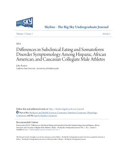 Differences in Subclinical Eating and Somatoform Disorder