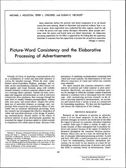 Picture-Word Consistency and the Elaborative Processing of