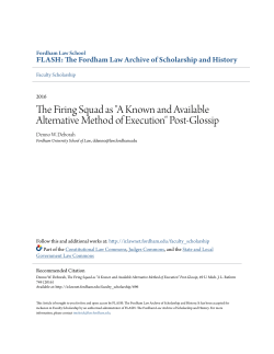 "A Known and Available Alternative Method of Execution" Post