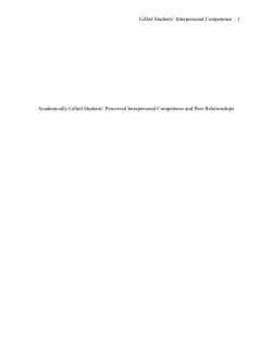 2 Interpersonal Competence and Peer Relationships