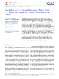 Correlations between Tumor to Background Ratio on Breast