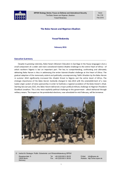 The Boko Haram and Nigerian Jihadism