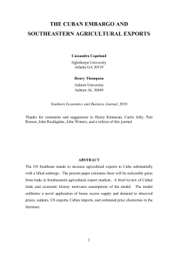 the cuban embargo and southeastern