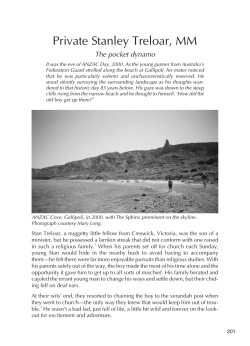 Private Stanley Treloar, MM.