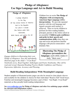 Pledge of Allegiance: Use Sign Language and Art to