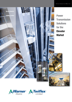 Power Transmission Solutions for the Elevator Market