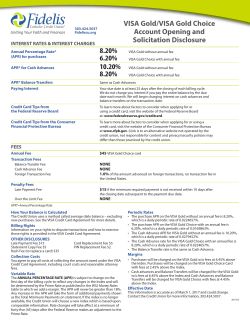8.20% 6.20% 8.20% VISA Gold/VISA Gold Choice Account Opening