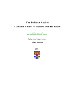 The Bulletin Reciter - Australian Digital Collections