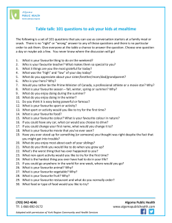 Table talk: 101 questions to ask your kids at